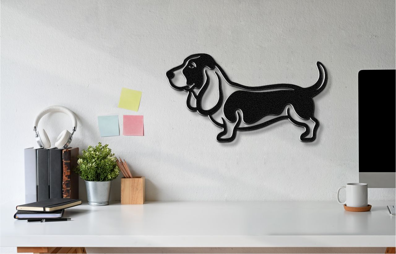 Basset Hound Metal Wall Art