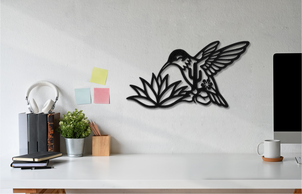 Desert Hummingbird Metal Wall Art