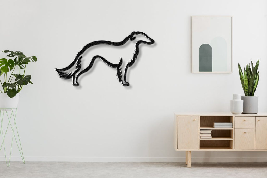 Borzoi Dog Metal Wall Art
