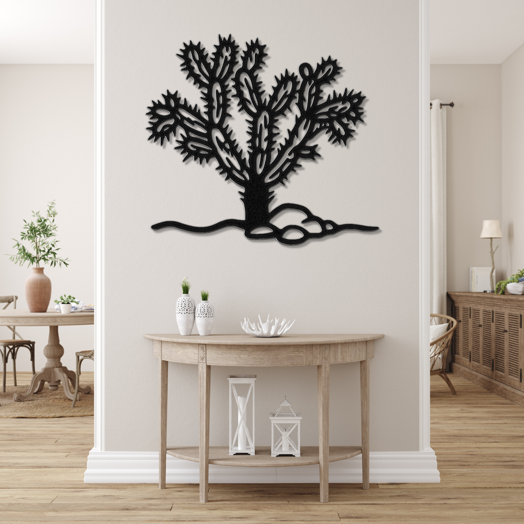 Cholla Cactus Metal Wall Art