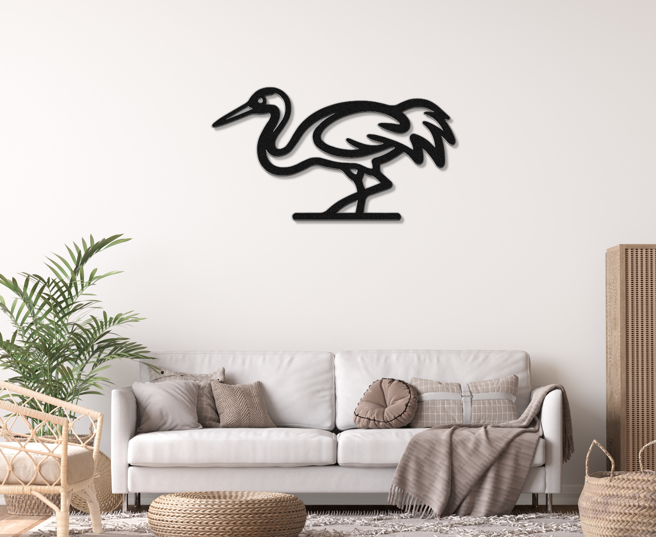 Crane Metal Wall Art