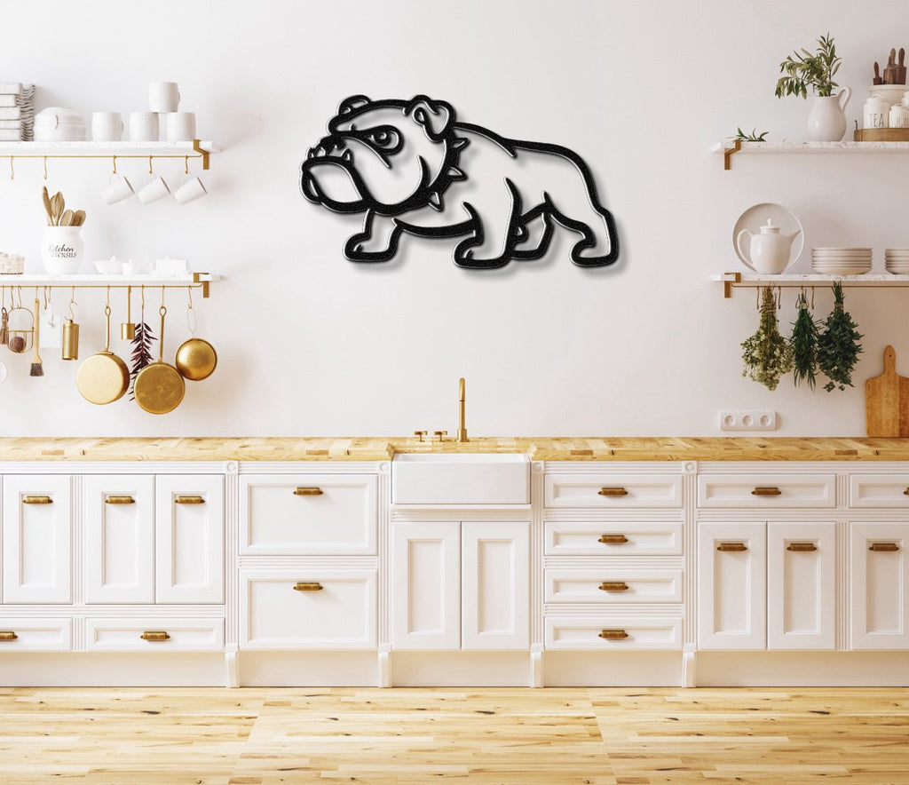 Tough Bulldog Metal Wall Art