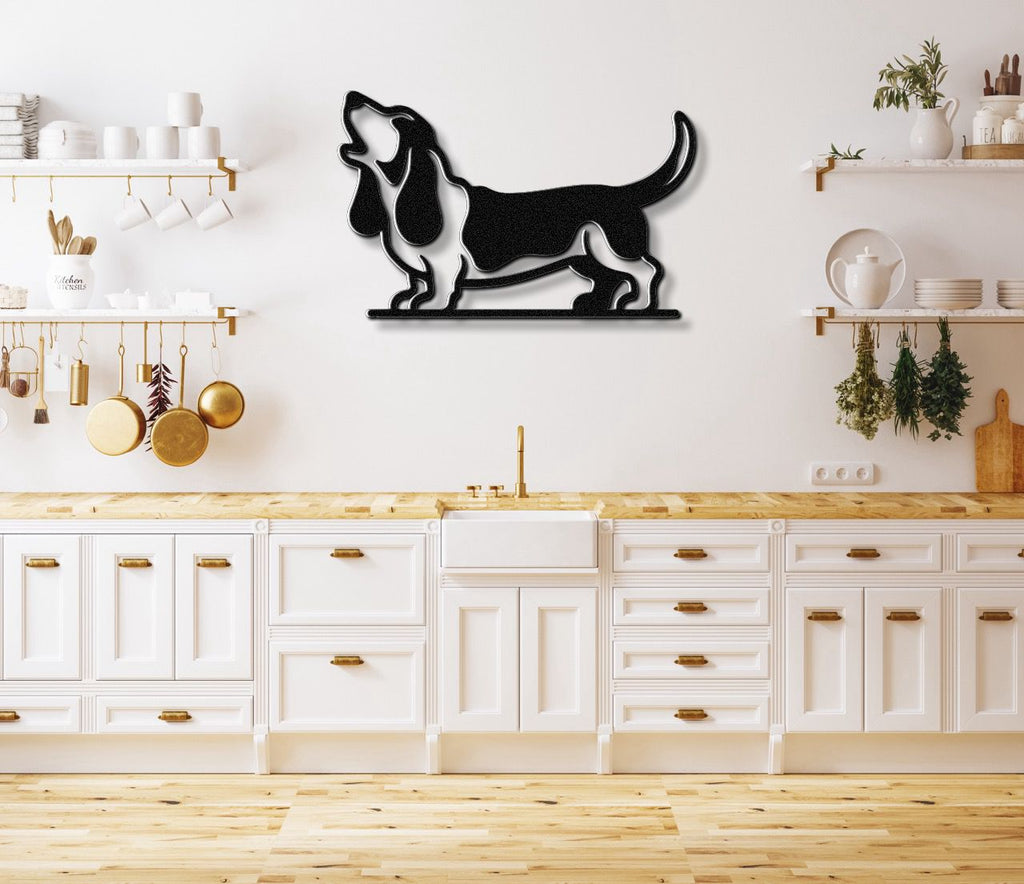 Basset Hound Metal Wall Art