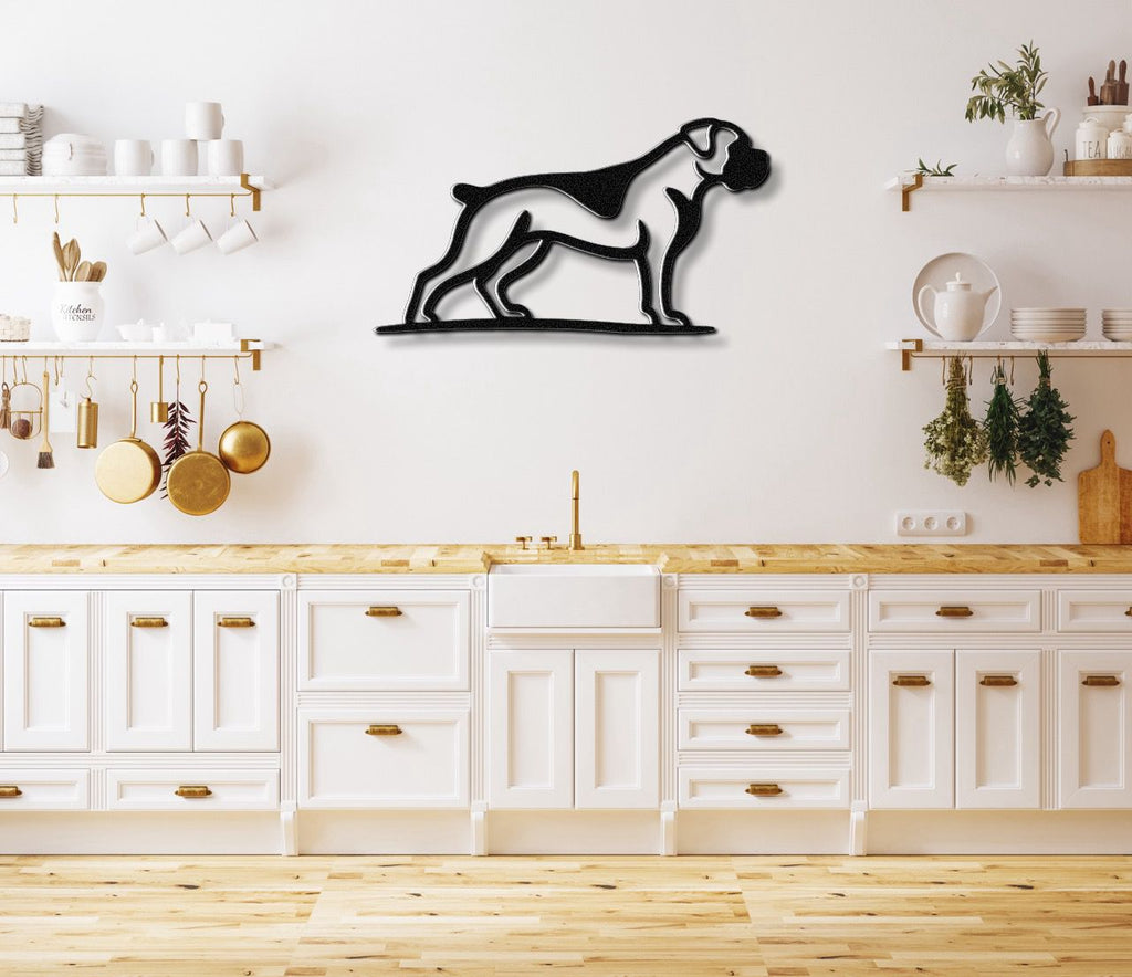 Boxer Dog Metal Wall Art