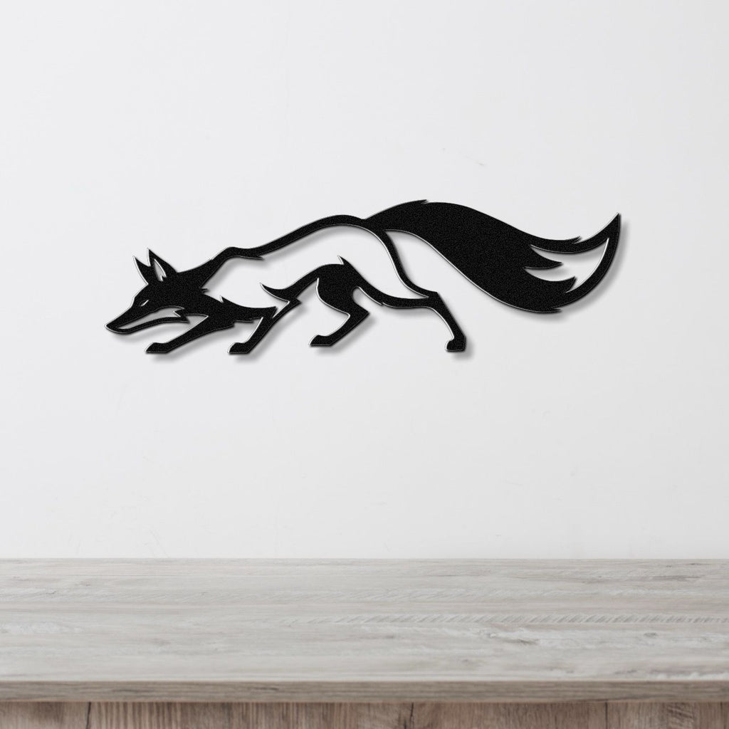 Sneaky Fox Metal Wall Art