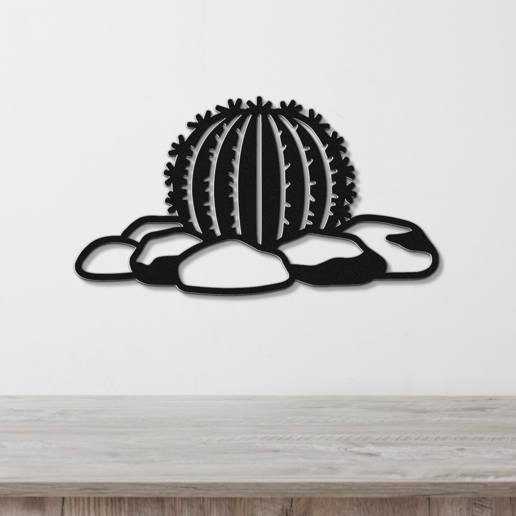 Barrel Cactus Metal Wall Art