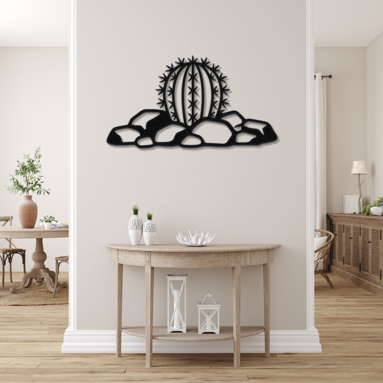 Barrel Cactus Metal Wall Art