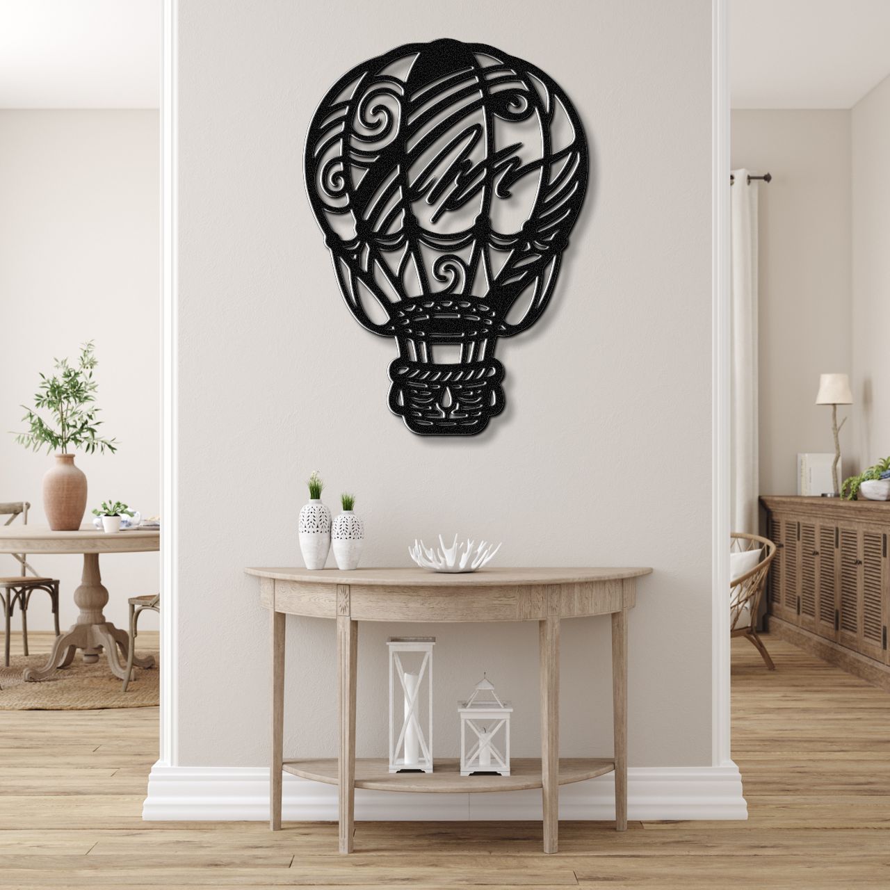 Hot Air Balloon Metal Wall Art
