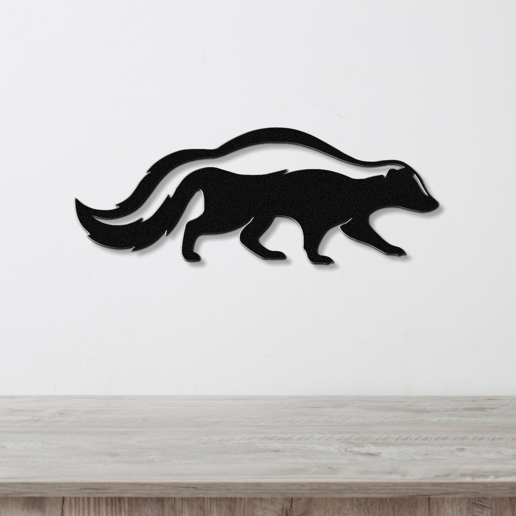 Sneaky Skunk Metal Wall Art