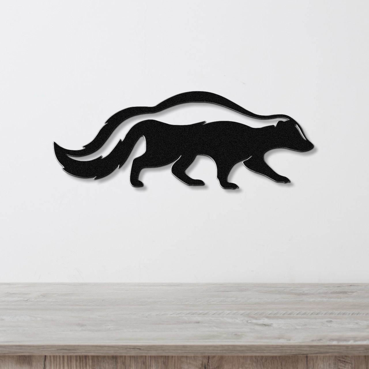 Sneaky Skunk Metal Wall Art
