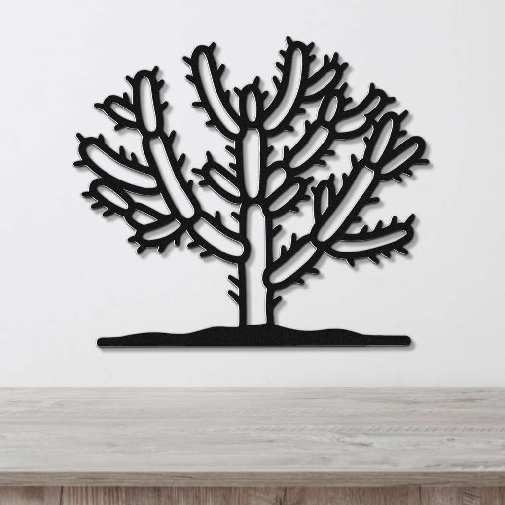 Cholla Cactus Metal Wall Art