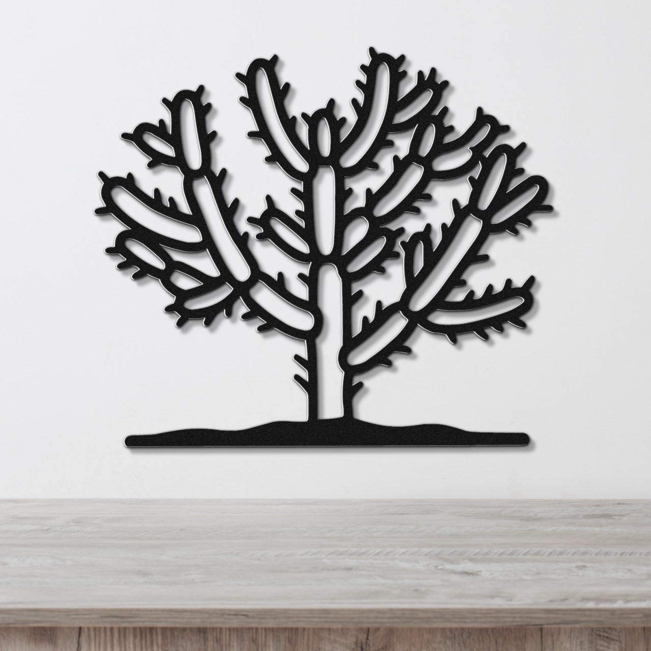 Cholla Cactus Metal Wall Art