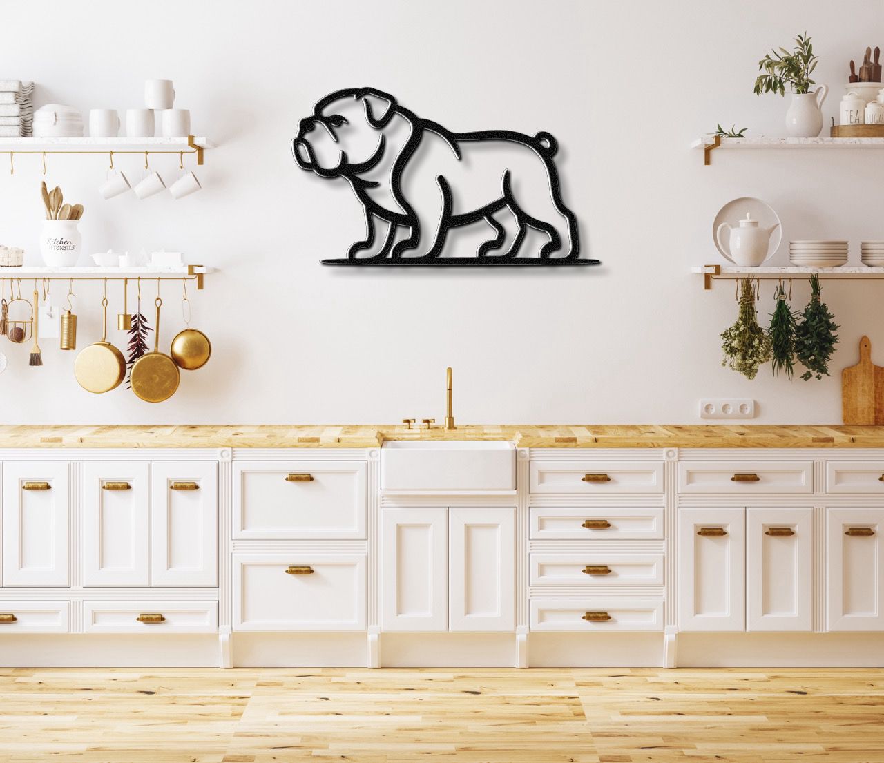 Bulldog Metal Wall Art
