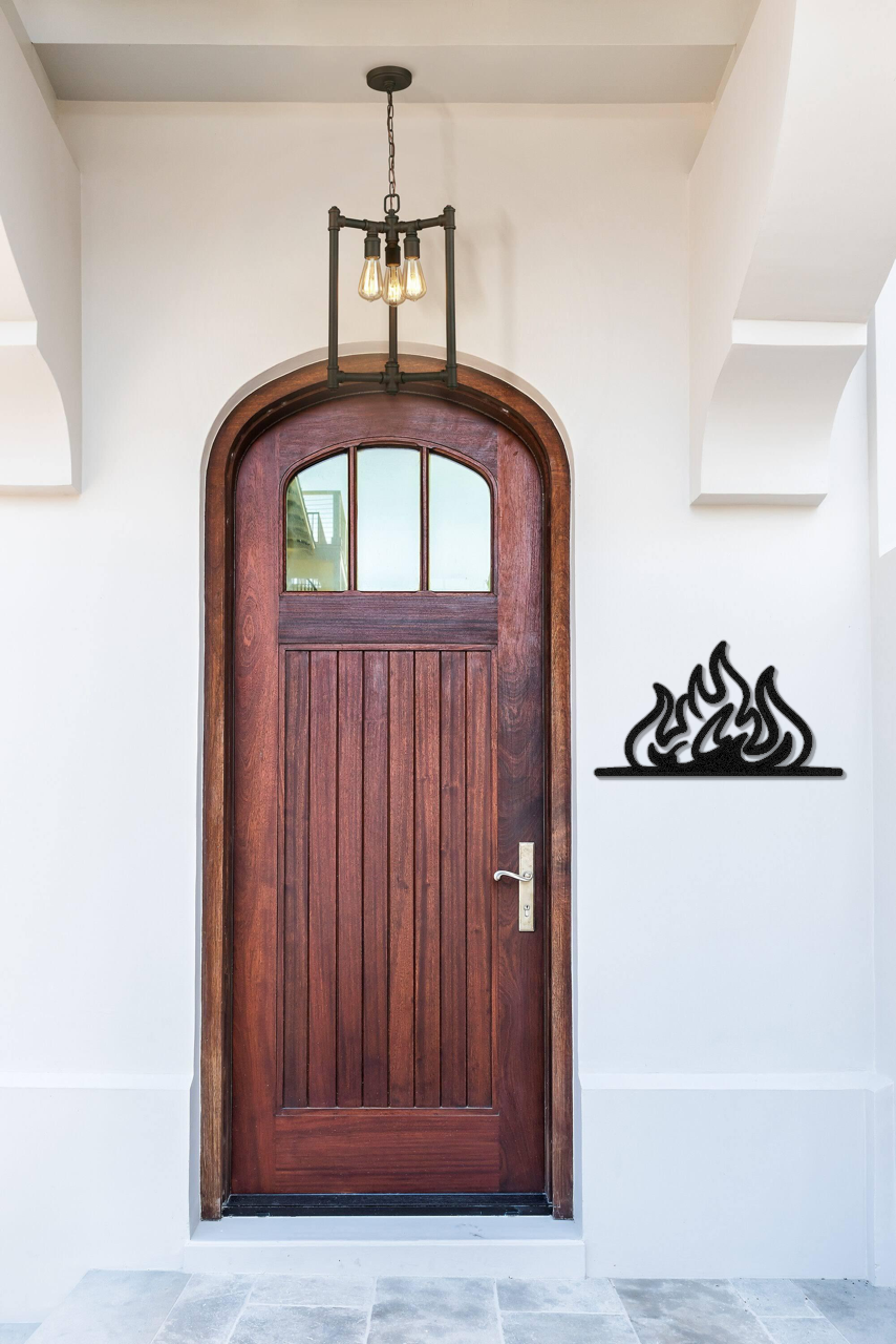 Abstract Fire Metal Wall Art