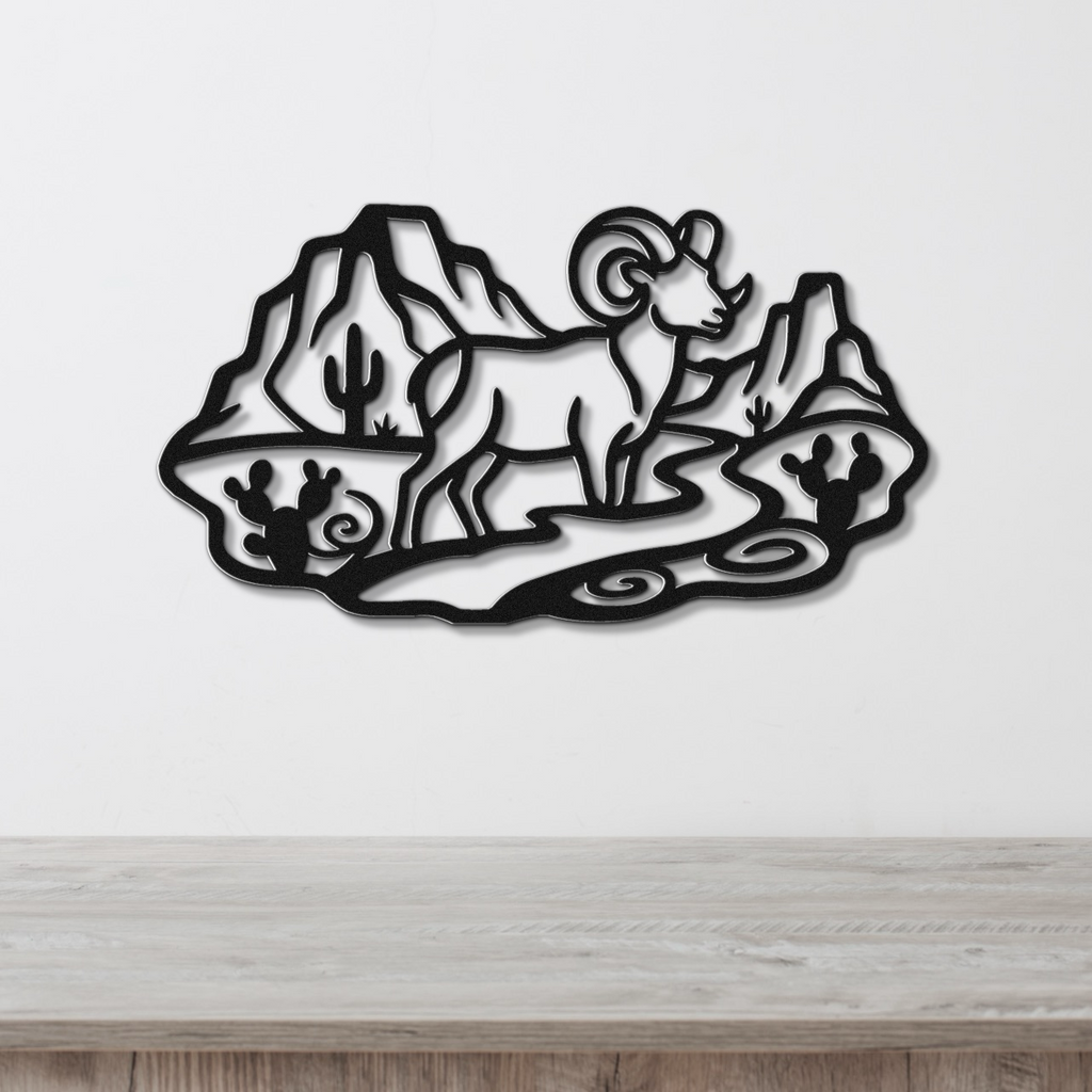 Arizona Bighorn Sheep Metal Wall Art