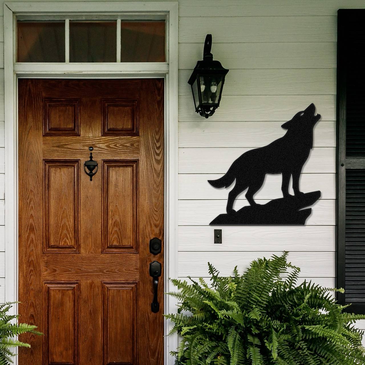 Howling Coyote Metal Wall Art