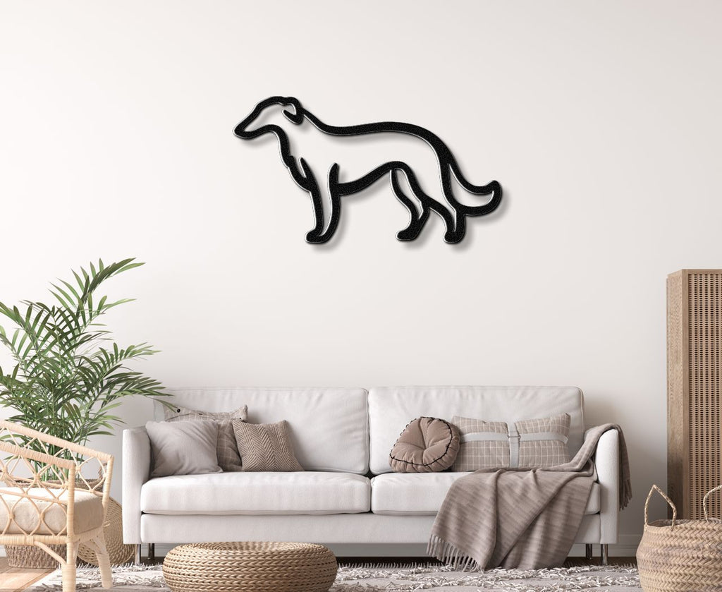 Borzoi Dog Metal Wall Art