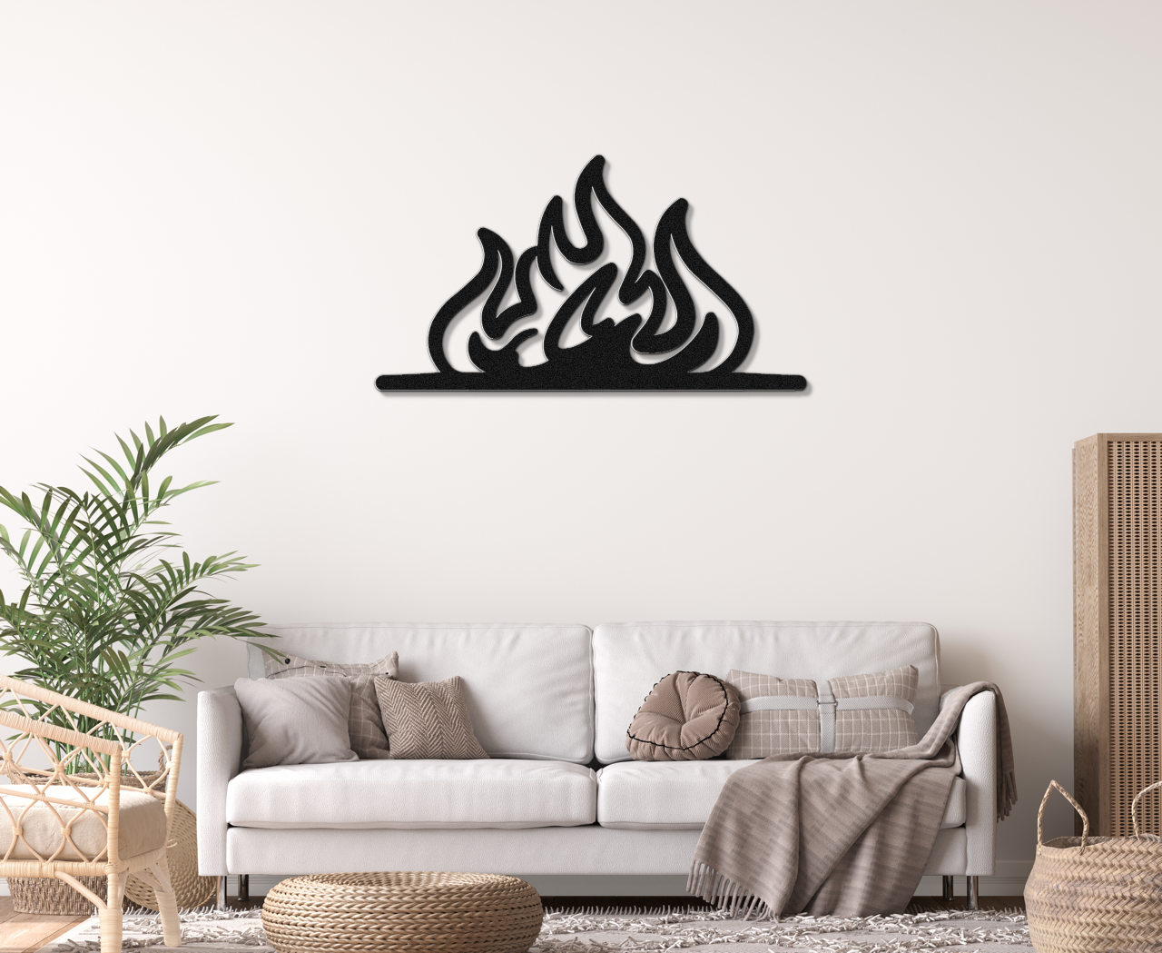 Abstract Fire Metal Wall Art