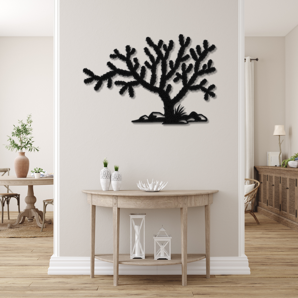 Cholla Cactus Metal Wall Art