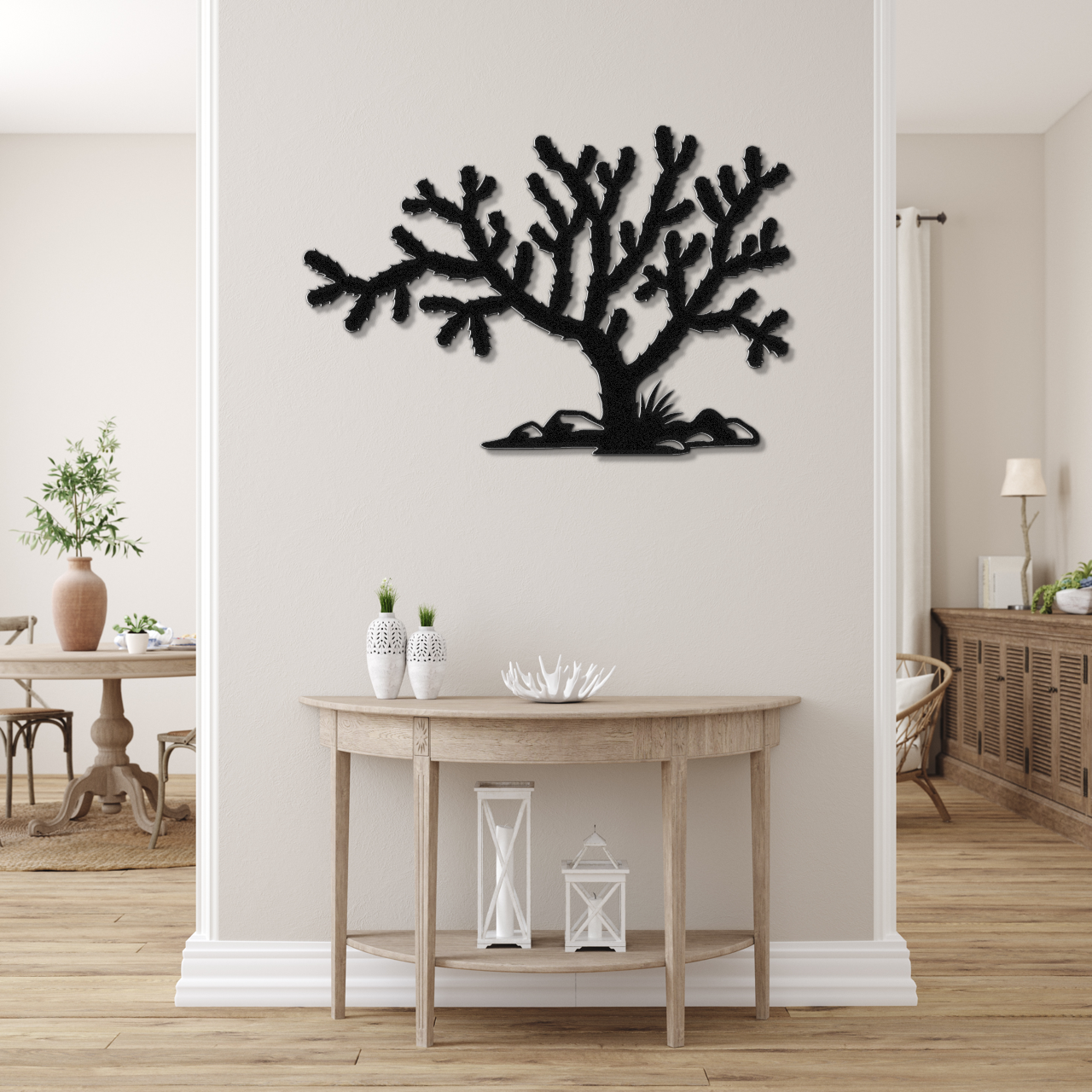 Cholla Cactus Metal Wall Art