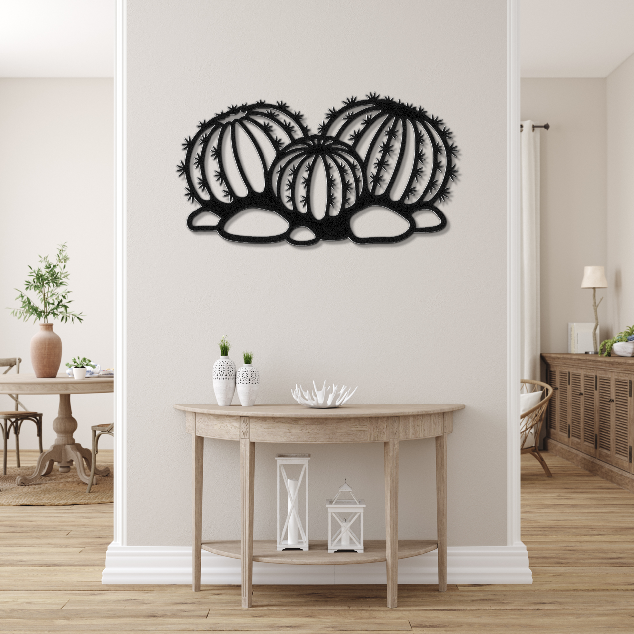 Barrel Cactus Metal Wall Art