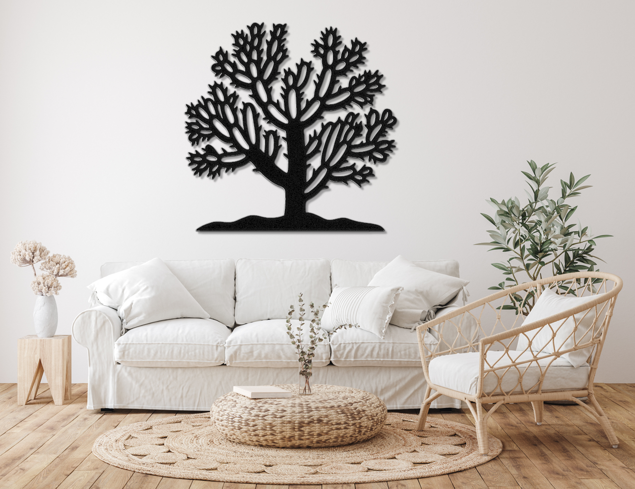Cholla Cactus Metal Wall Art