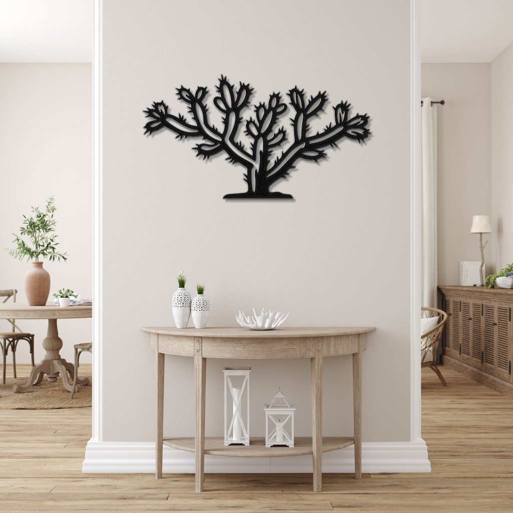 Cholla Cactus Metal Wall Art