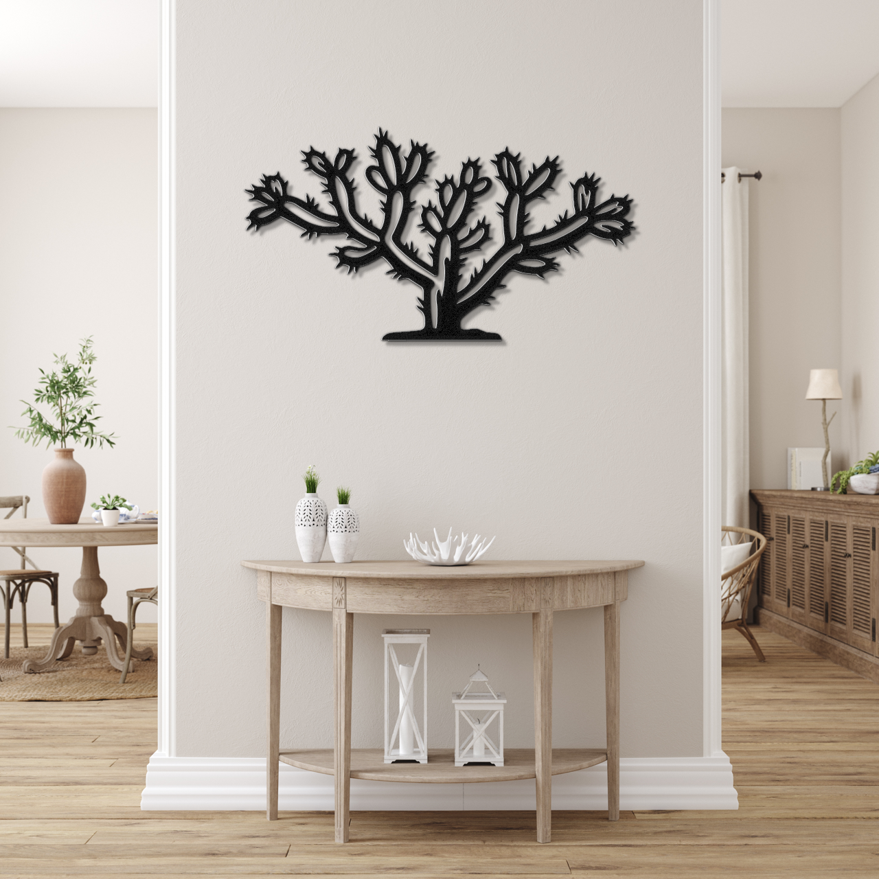 Cholla Cactus Metal Wall Art