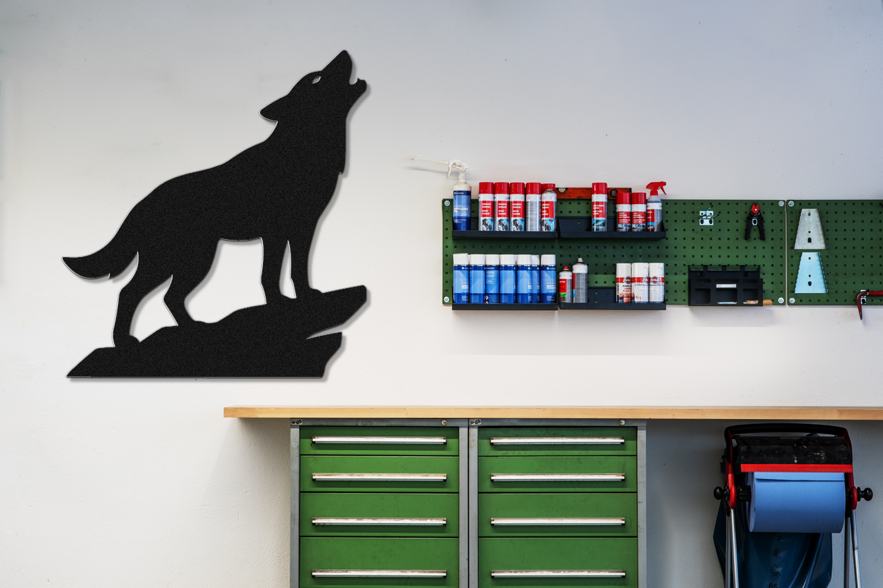 Howling Coyote Metal Wall Art