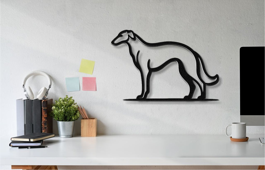 Borzoi Dog Metal Wall Art