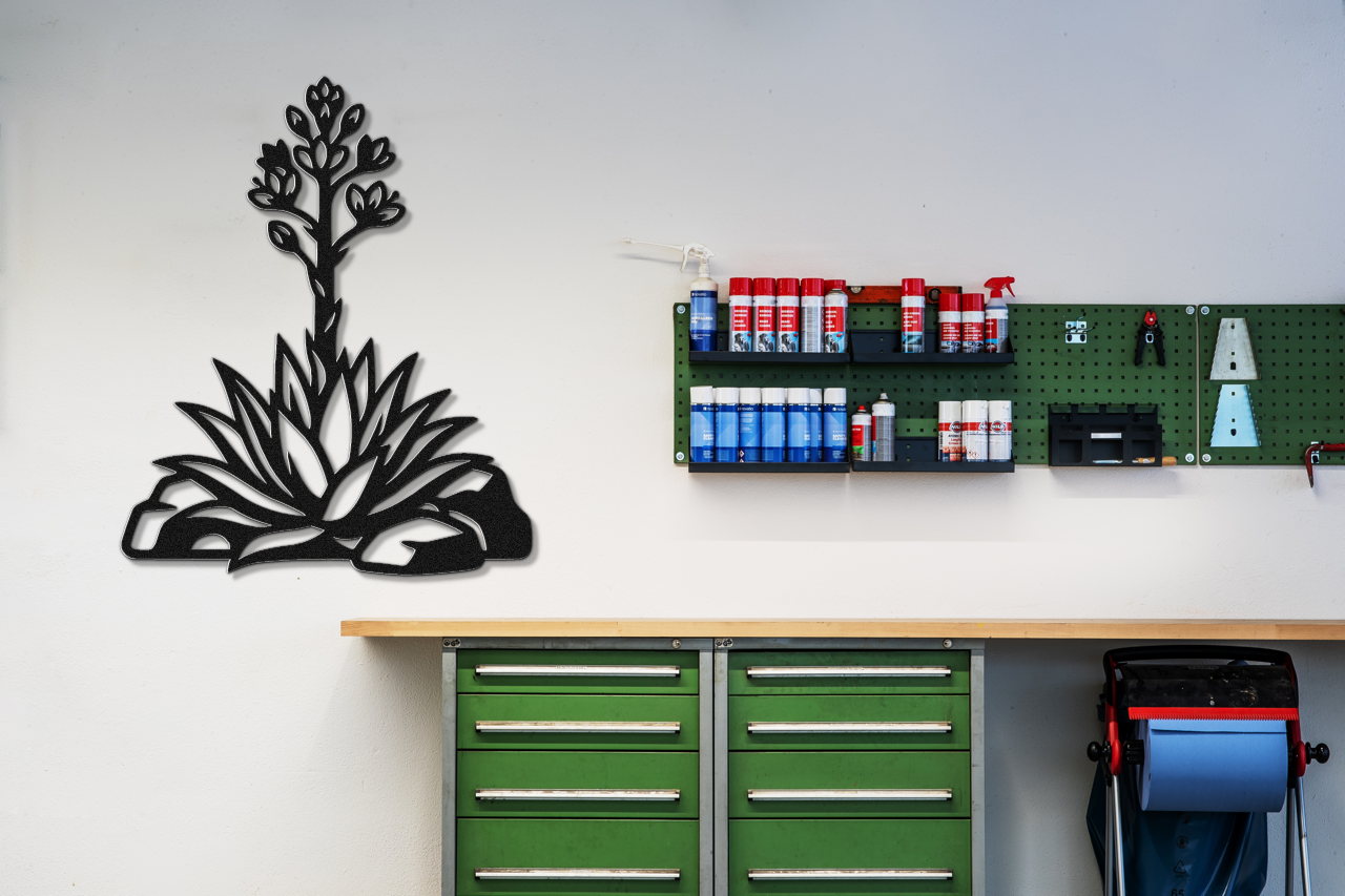 Blooming Agave Metal Wall Art