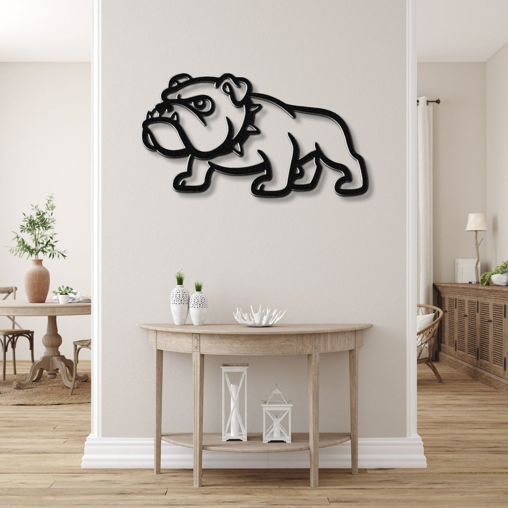 Tough Bulldog Metal Wall Art