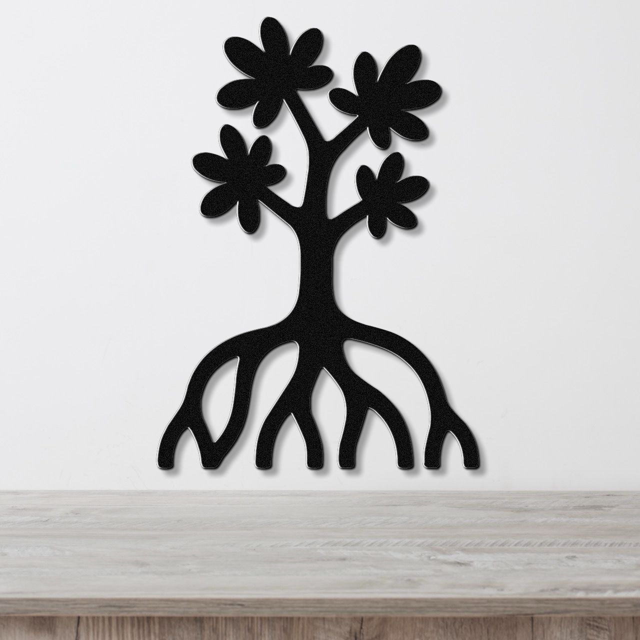 Rooted Blossom Tree Metal Wall Art