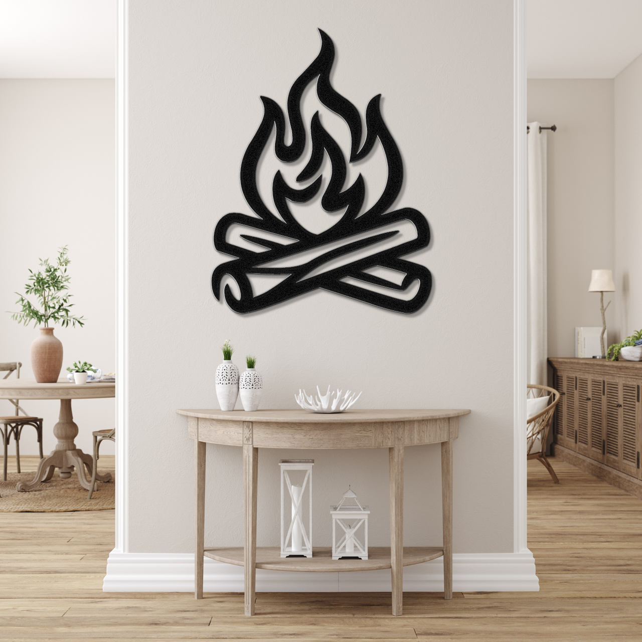 Campfire Metal Wall Art