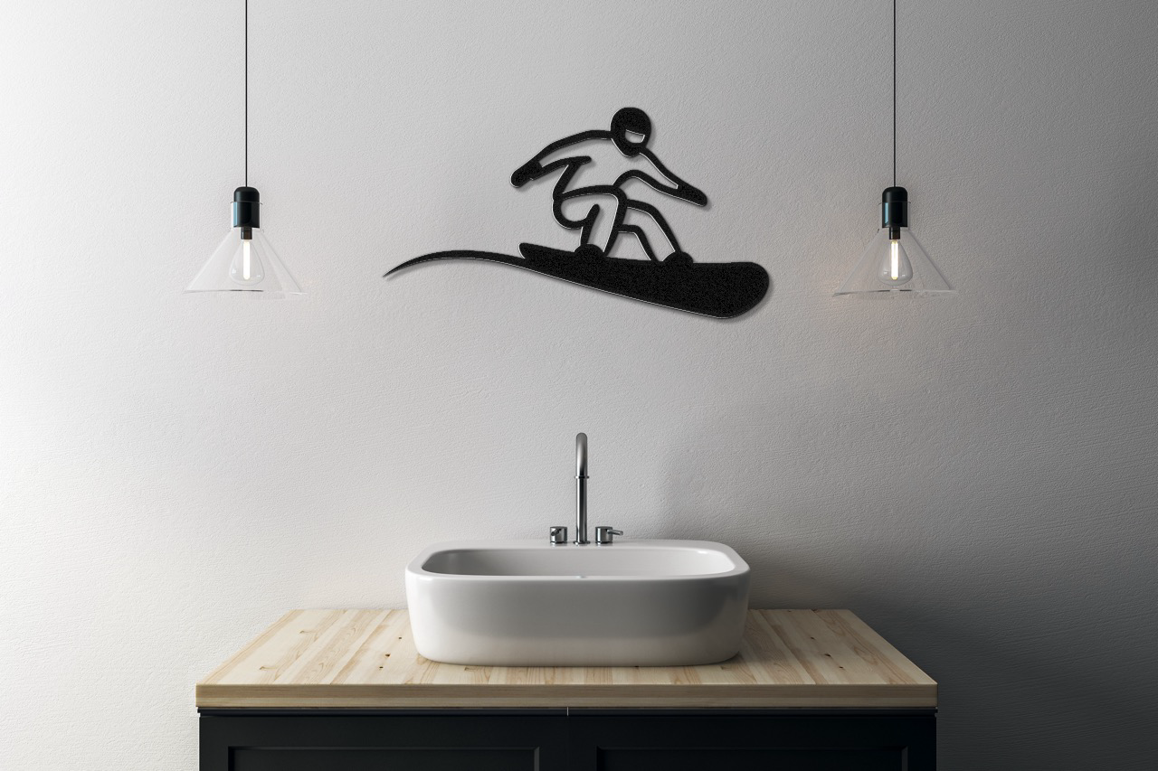 Snowboarding Metal Wall Art