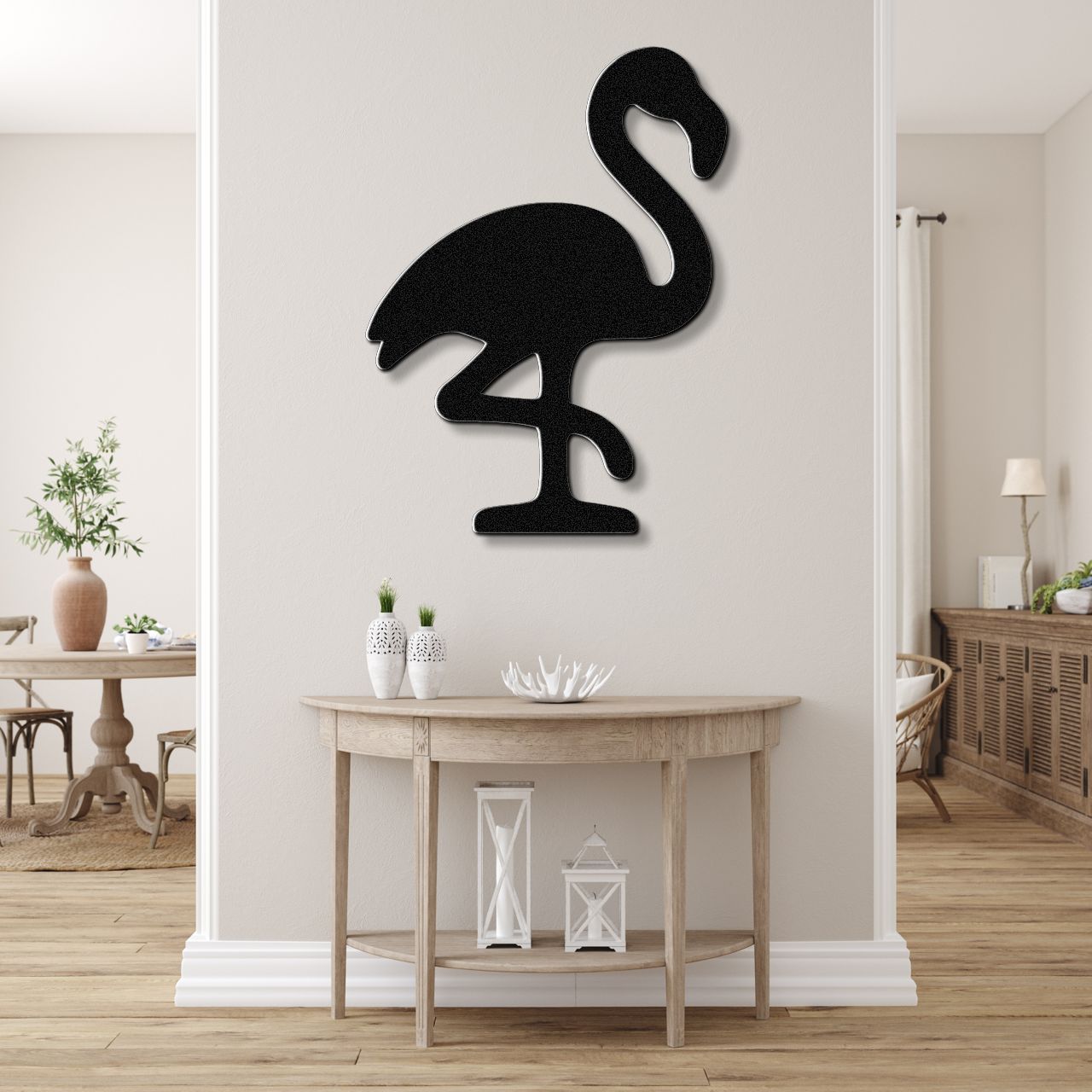 Flamingo Metal Wall Art