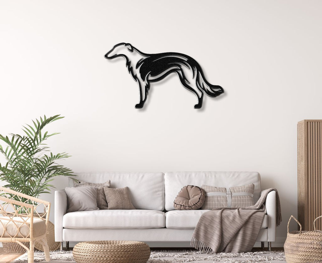 Borzoi Dog Metal Wall Art