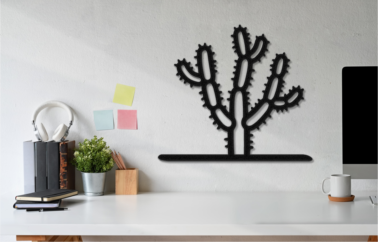 Cholla Cactus Metal Wall Art