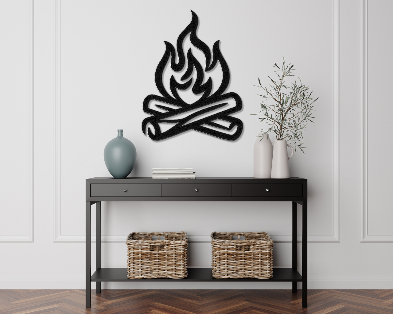 Campfire Metal Wall Art
