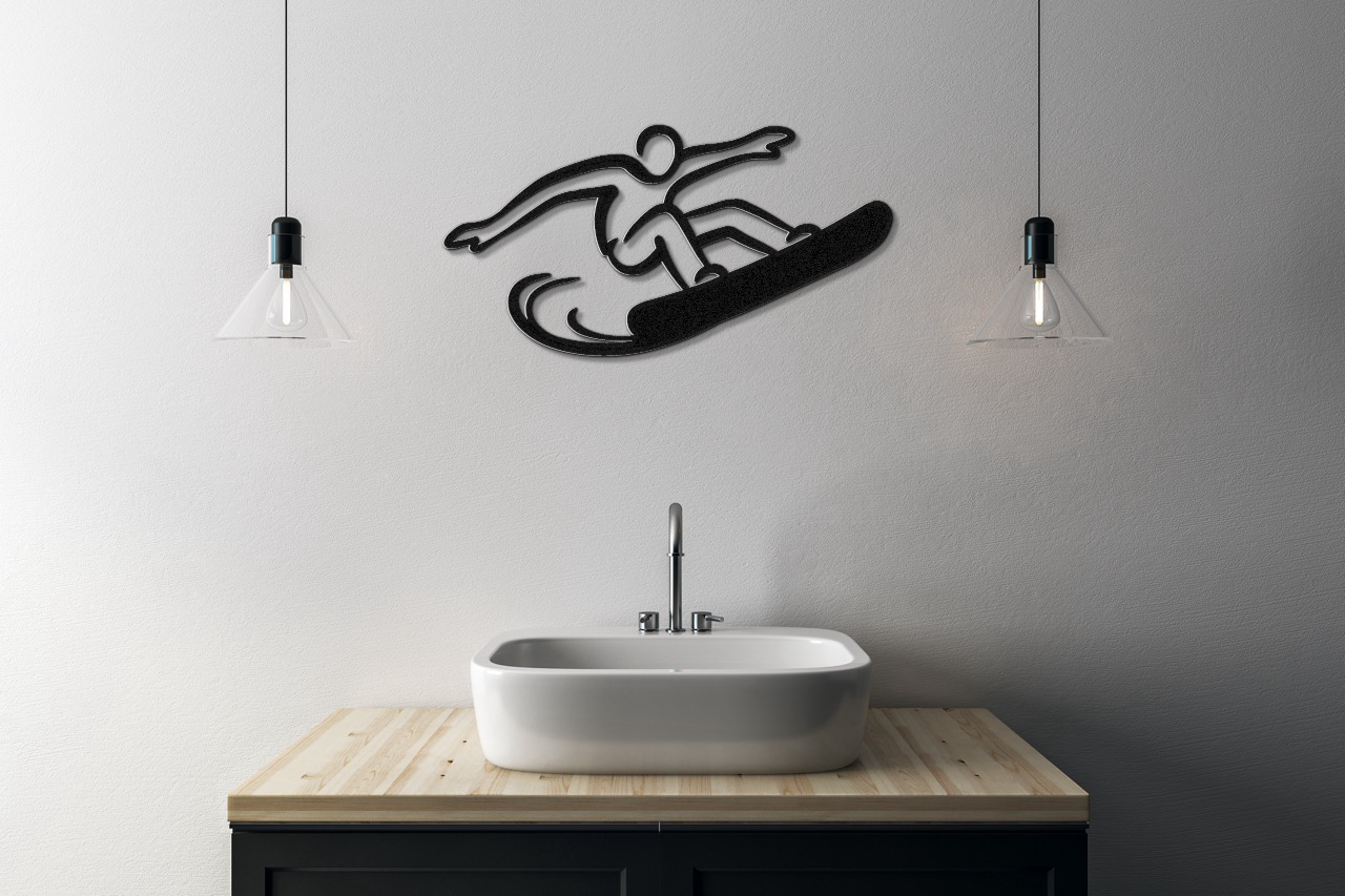 Snowboarding Metal Wall Art