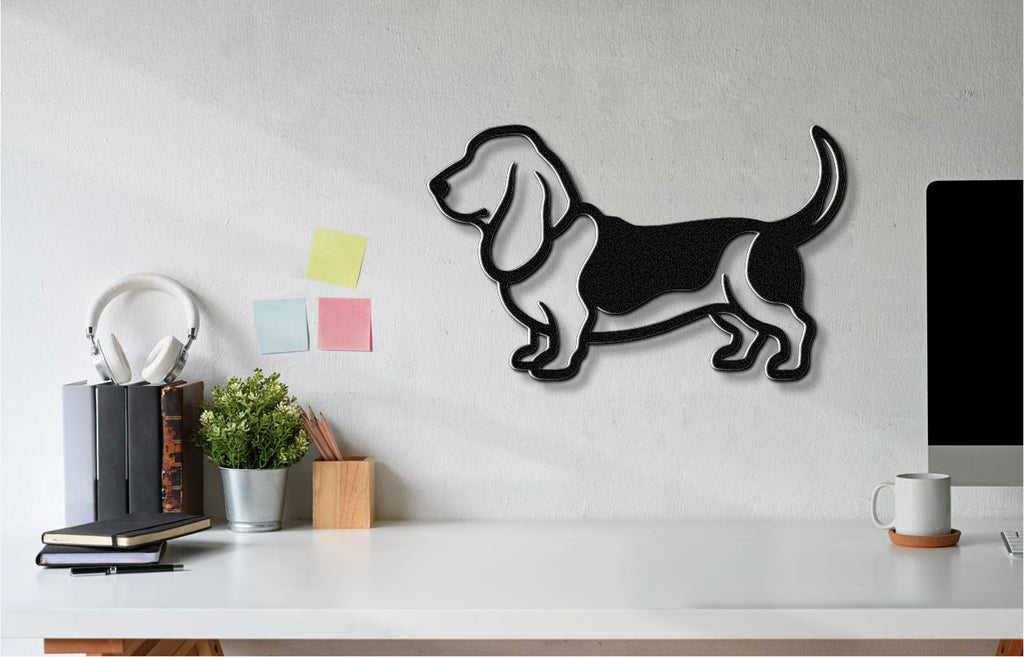 Basset Hound Metal Wall Art