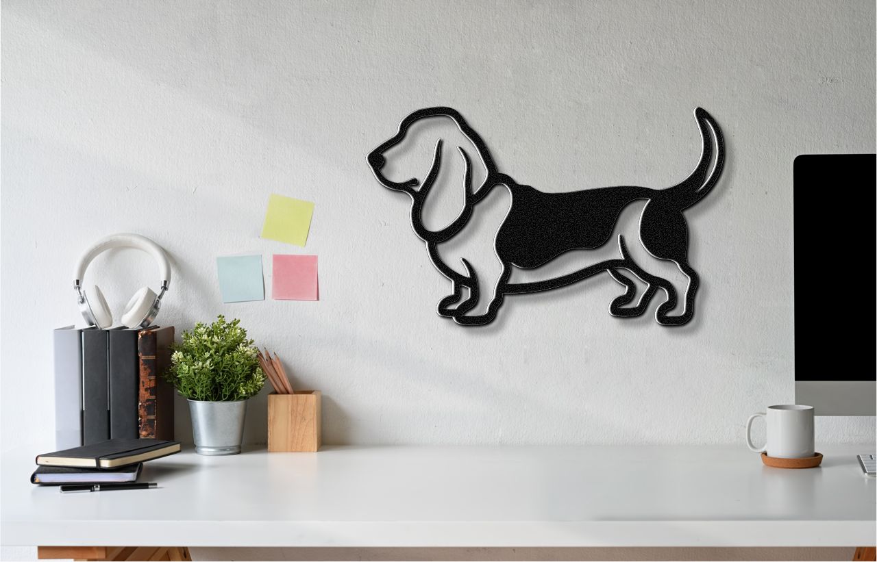 Basset Hound Metal Wall Art