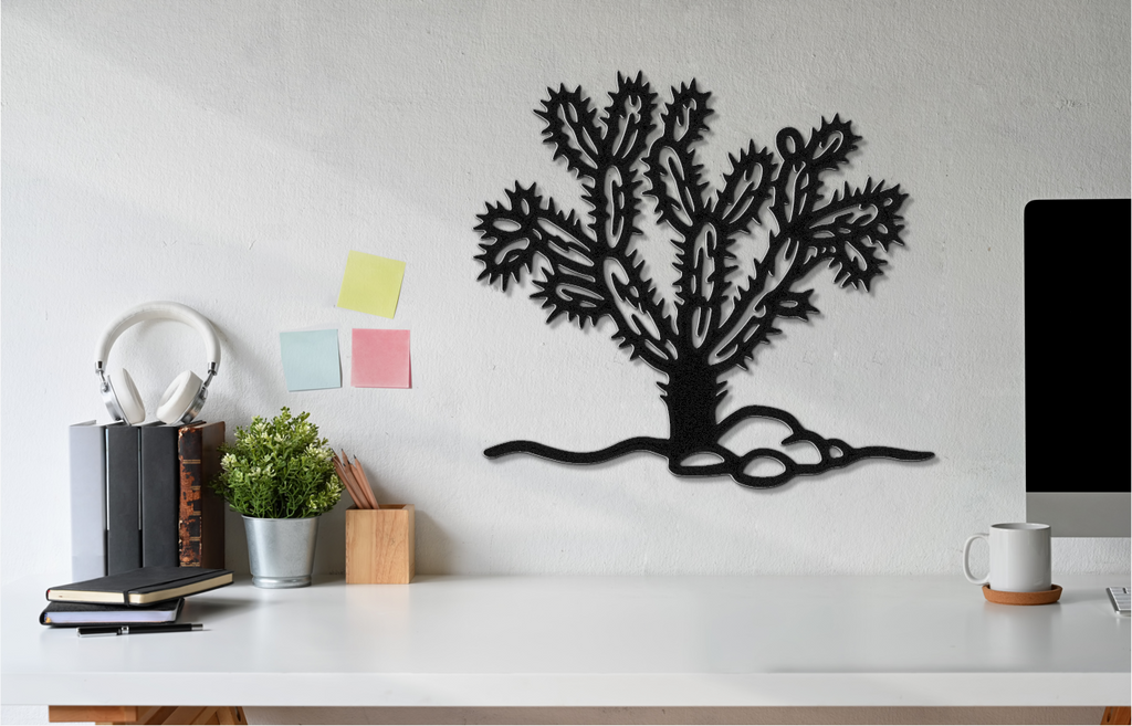 Cholla Cactus Metal Wall Art