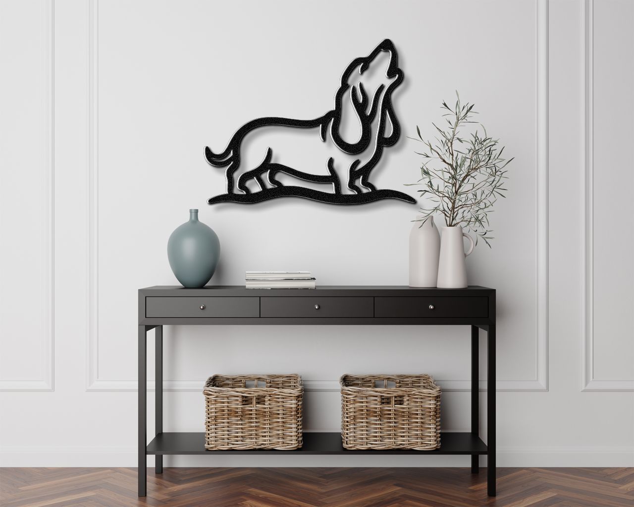 Basset Hound Metal Wall Art