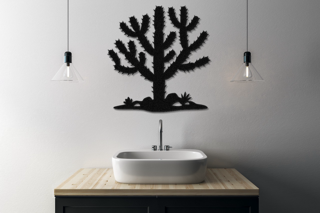Cholla Cactus Metal Wall Art