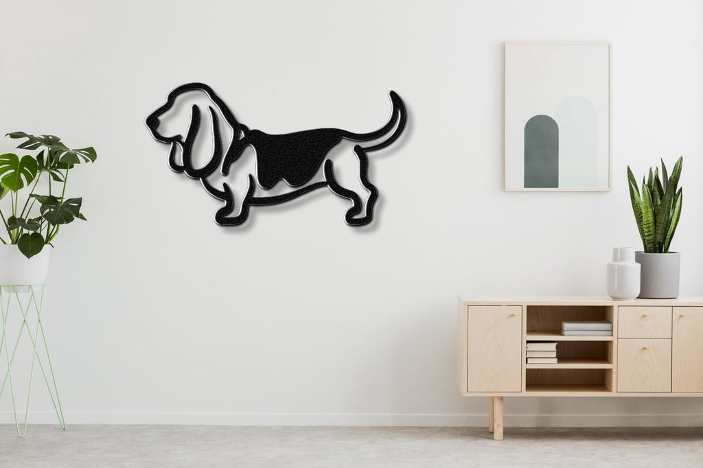 Basset Hound Metal Wall Art