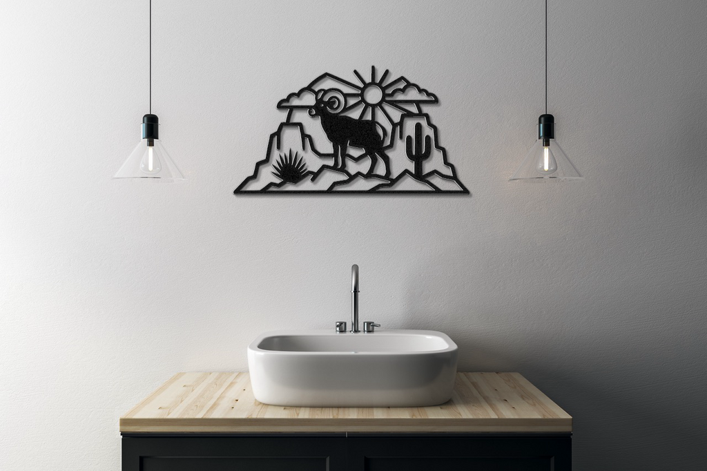Arizona Bighorn Sheep Metal Wall Art