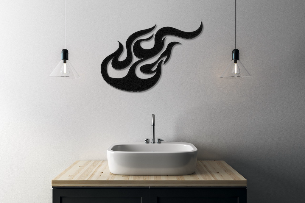 Abstract Fire Metal Wall Art