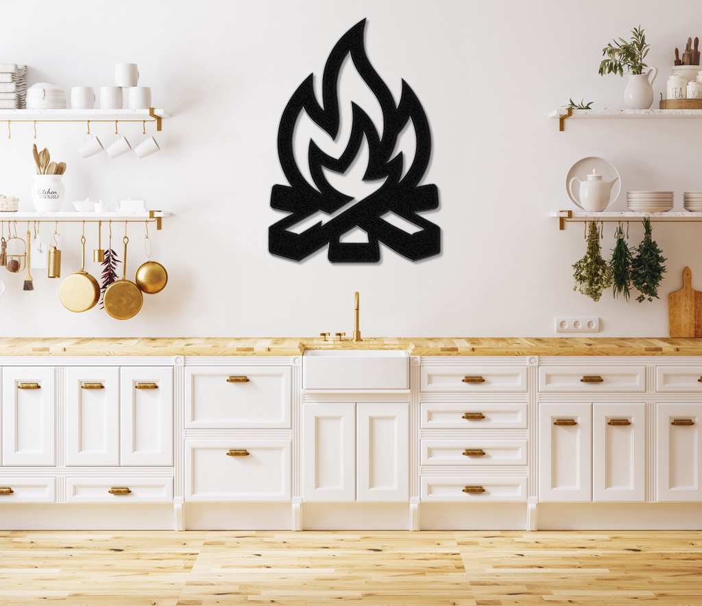 Campfire Metal Wall Art