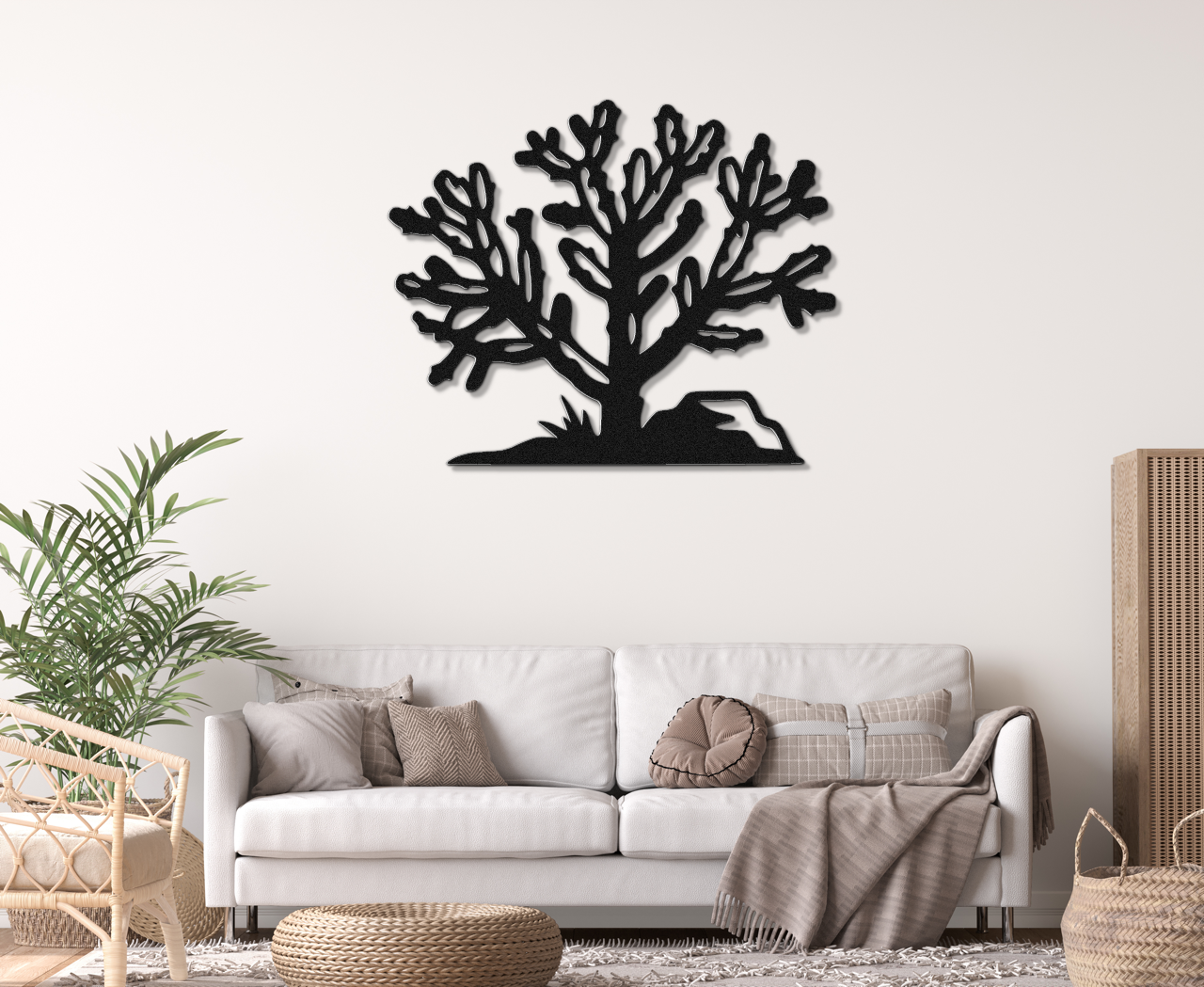 Cholla Cactus Metal Wall Art